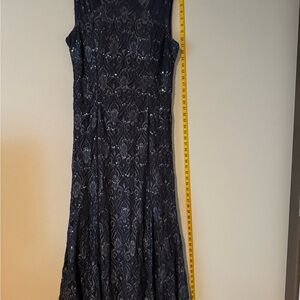 Elegant Black Lace Evening Dress